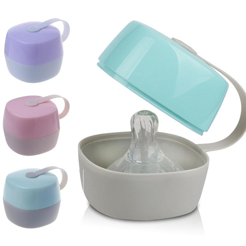 おしゃぶりケース ポータブル ベビー おしゃぶり クレードルケースホルダー トラベル 収納ボックス  緑