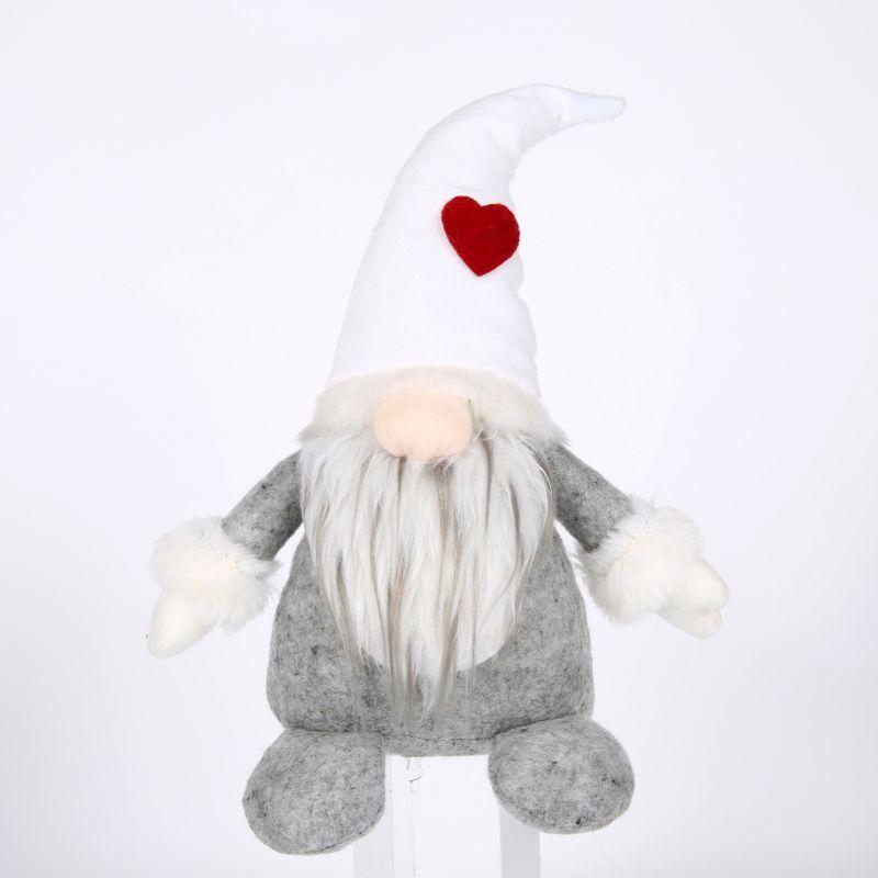 クリスマスデコレーション スウェーデンサンタ ぬいぐるみ 手作り エルフドワー 北欧 グレー
