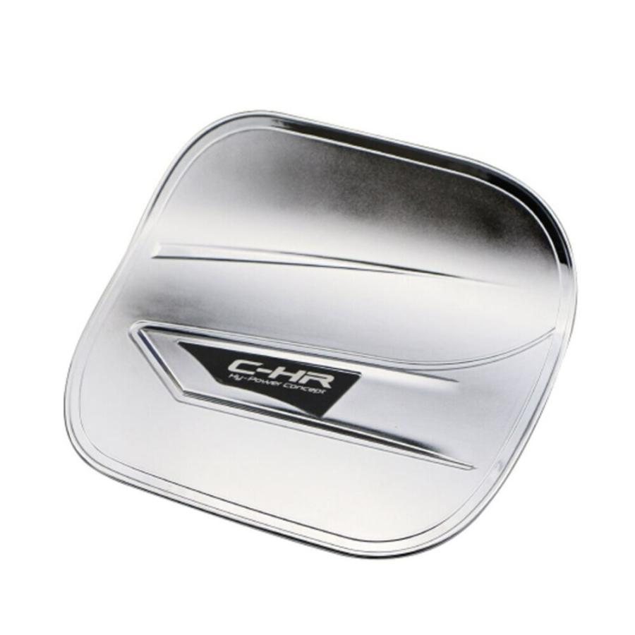 タンクカバー  車 タンクキャップカバー 燃料タンクカバー トヨタ CHR CH-R C-HR | Chrome Silver