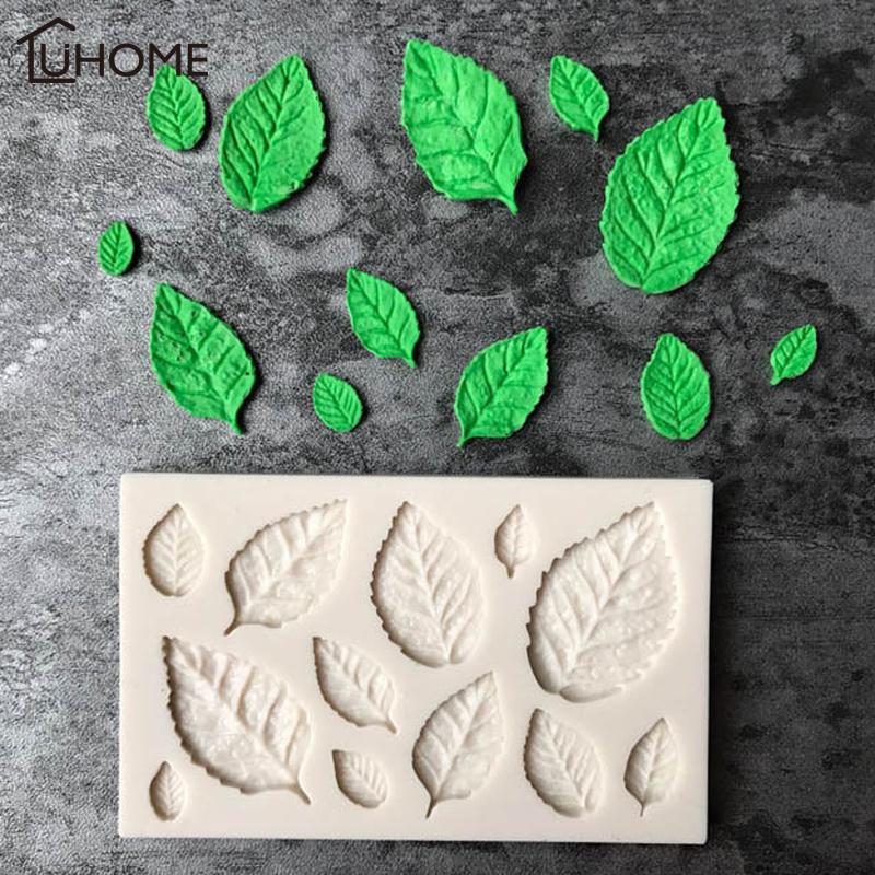 リーフ シリコンモールド 葉 フォンダン バレンタイン クッキー  ランダムカラー