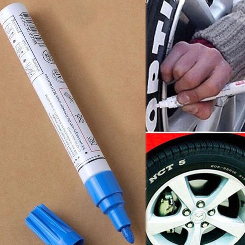 タッチ アップ タイヤ マーカー用品 カー ペイント ペン スクラッチ 修理  青