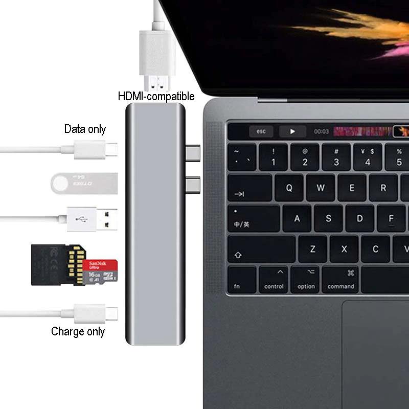 USB Type-C ハブ Thunderbolt3対応 HDMI出力 SDカードリーダー 
