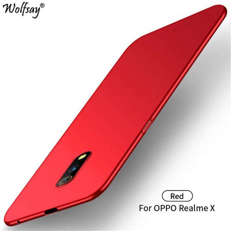 スマホケース 超薄型 スマホカバー Wolfsay Oppo K3 硬質 Realme X 6.53  赤