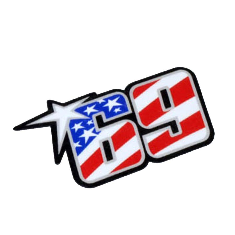  Nicky Haden 69 ヘルメット オートバイ モトクロス バイク ステッカー 防水 8x4cm