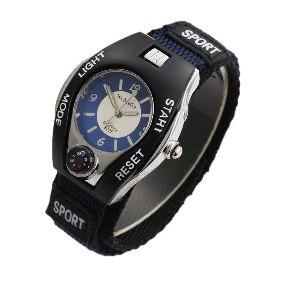 腕時計 キッズ おしゃれ ベルト 男の子 腕時計   青