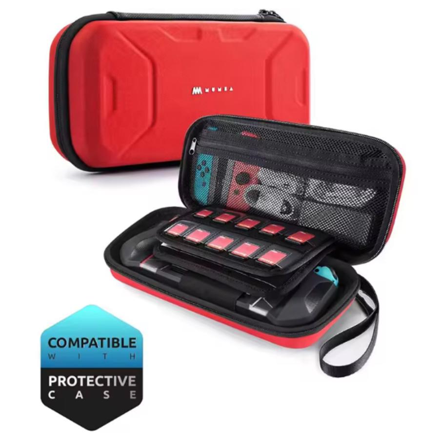 ニンテンドースイッチ ケース 防水 おしゃれ スタイリッシュ 大容量 ハードシェル 赤