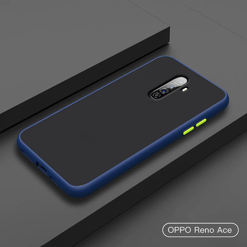 ケース ハードPC 透明 マット スリム 保護 バックカバーケース OPPO Realme X2Pr  青