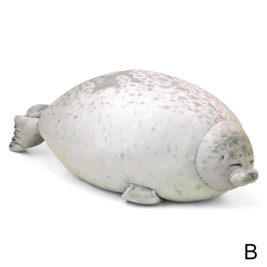 あざらし ミニクッション かわいい ぬいぐるみ 枕 動物 おもちゃ インテリア おしゃれ  B白