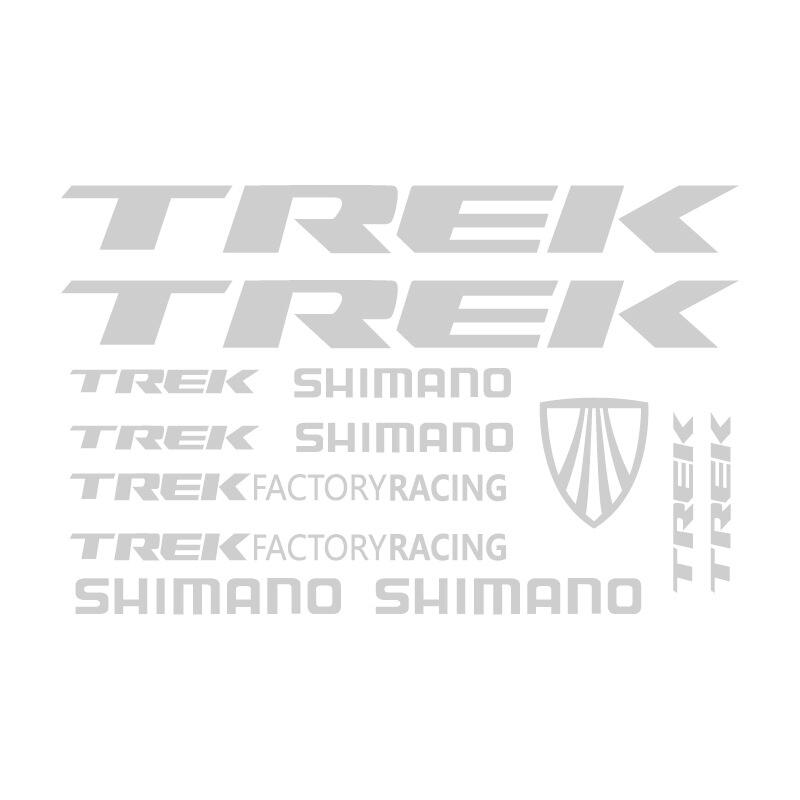 TREK 自転車 フレーム ビニール ステッカー セット サイクリング ロード ライド デカール バ  銀