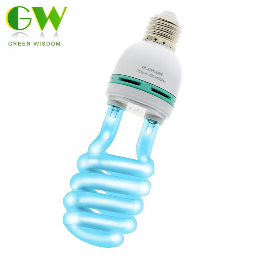 E27 紫外線 殺菌 ランプ 電球 UVC オゾン ダスト マイト クォーツ 消毒 チューブ LED  25W