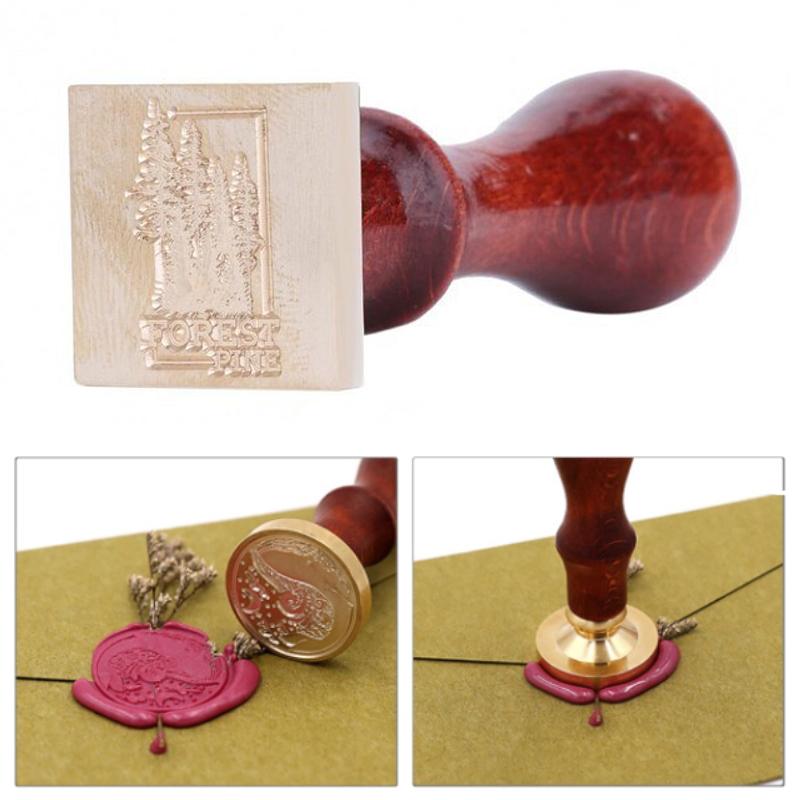 シーリングスタンプ 封蝋 ウッドハンドル クラフト 文具 招待状 手紙 デコレーション アンティーク H木