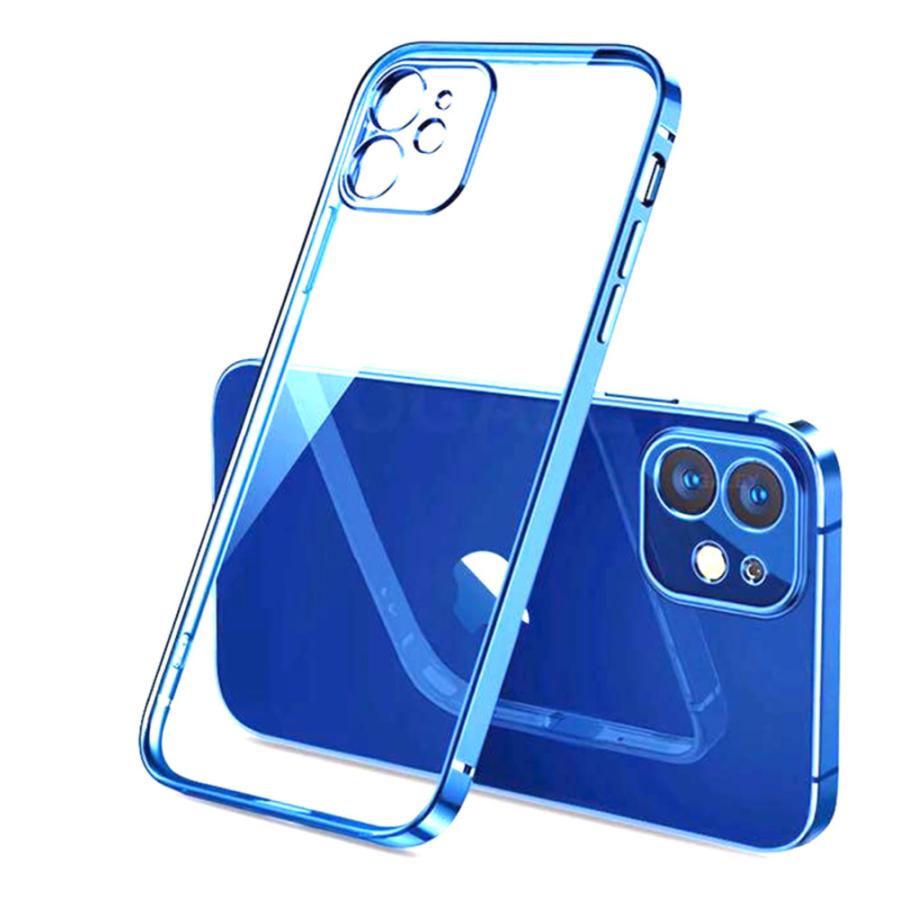 おしゃれ スマホケース iPhone iPhoneケース 韓国 耐衝撃 XS MAX用 ソフトクリア  青