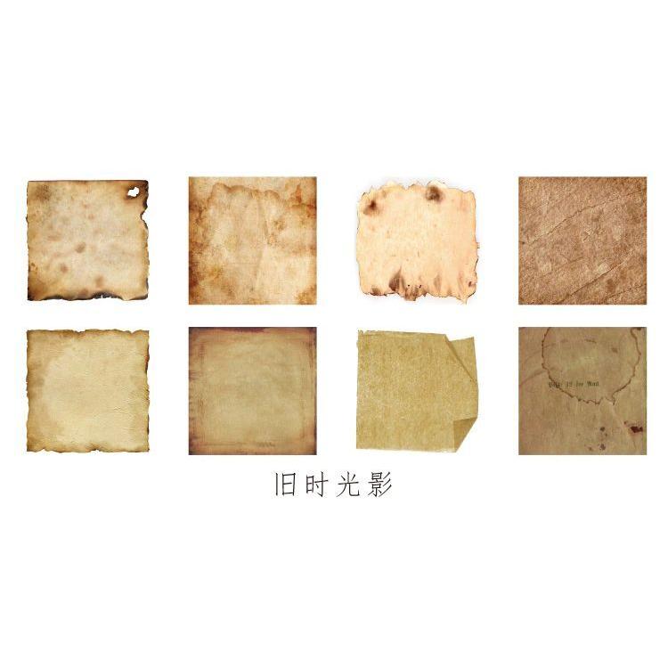 ステーショナリー ステッカーセット ヴィンテージ アンティーク風 ジャンクジャーナル コラージュ jiushiguangying