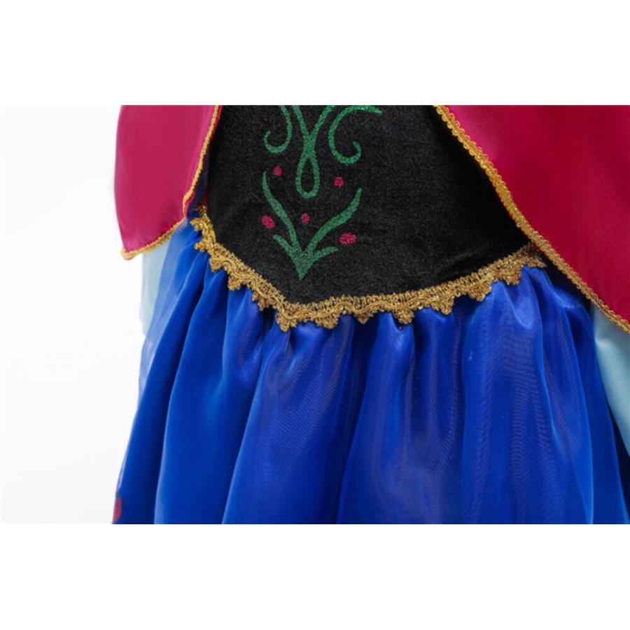 ドレス プリンセス コスプレ 子供用 ワンピース 英語 アナ雪 お得 4点