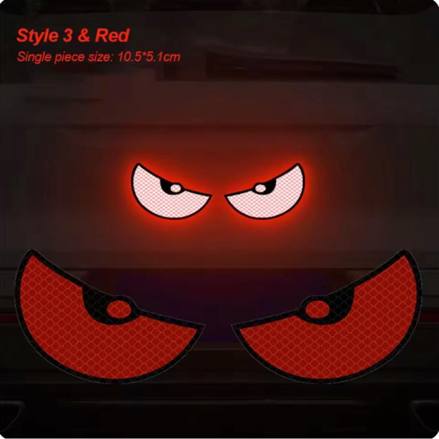 カーステッカー 反射 ステッカー キャットアイ 夜間 運転 トラック バイク 車 デカール  赤