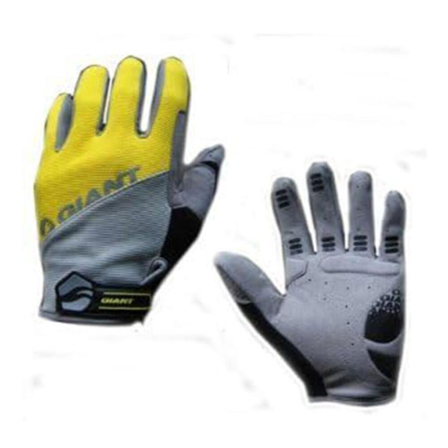 GIANT ジャイアント GEL入り サイクリング バイク グローブ 長指  yellowglove　M