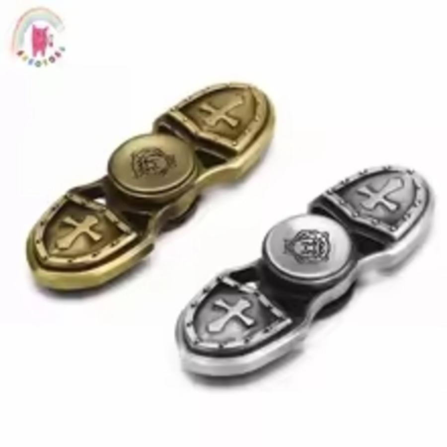 ハンドスピナー フィジェット Fidget 十字架模様 KS おもちゃ ゴールド