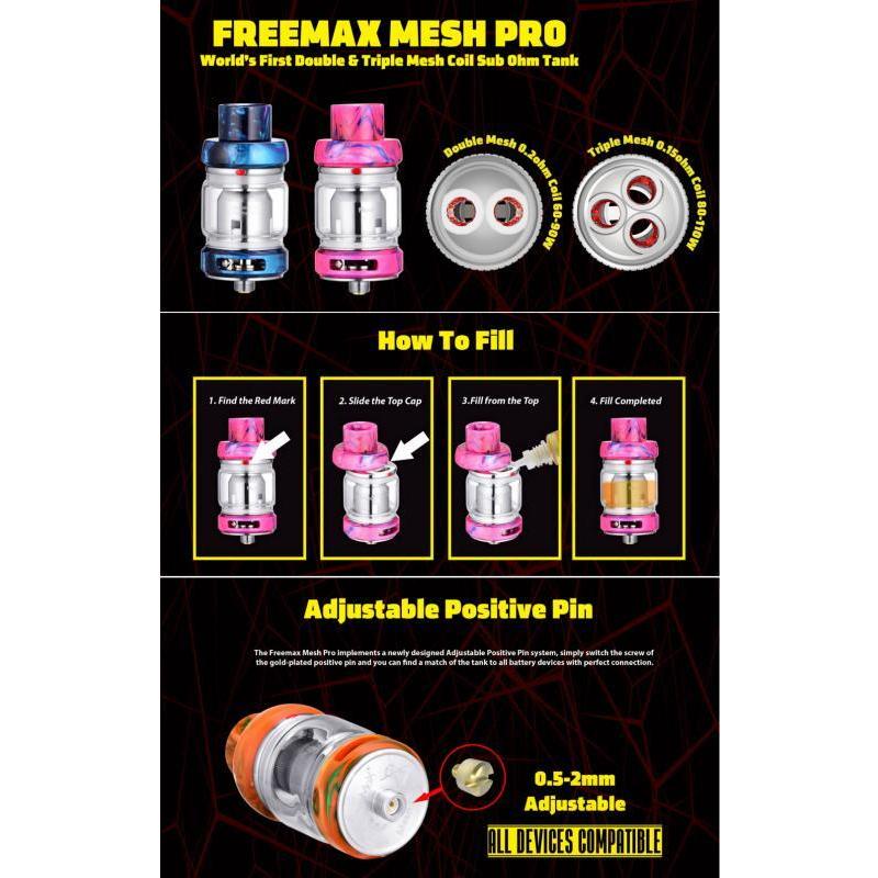 FreeMax フリーマックス Mesh Pro Tank Atomizer タンクアトマイザー 5ml 電子タバコ 交換|パープル｜pandaz｜05