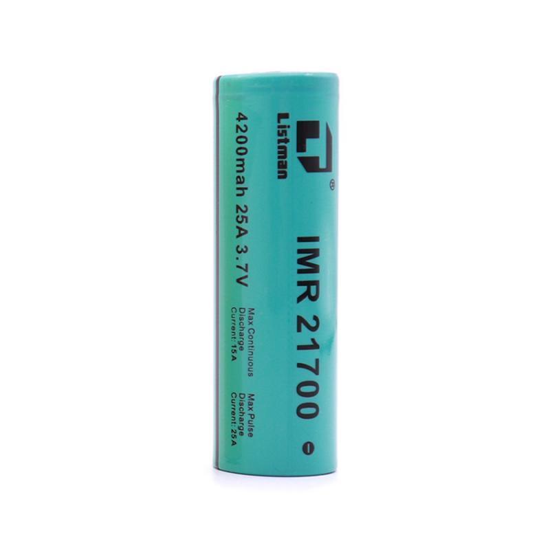 2個 25A 21700 4200mAh リストマン IMR Listman 