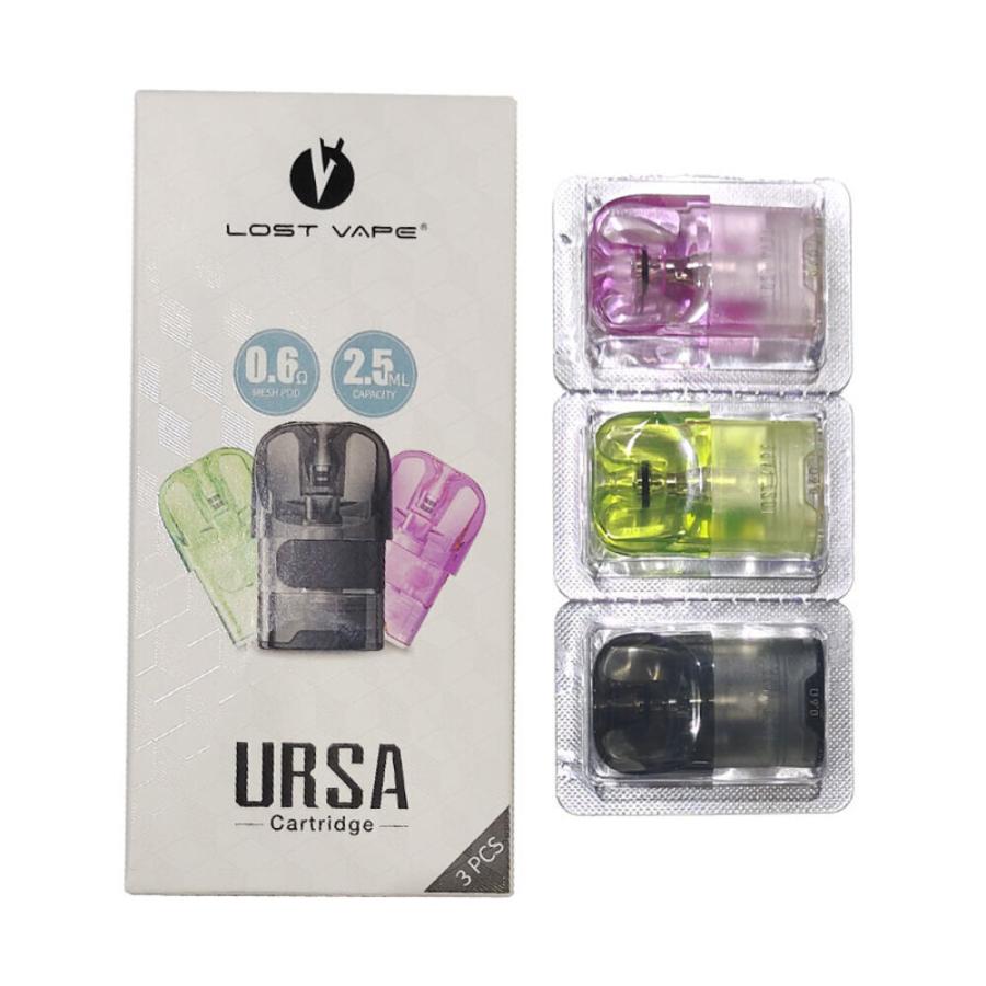 Lost Vape Ursa ウルサナノ シリーズ ポッドカートリッジ 3個入り ロストべイプ 0.6Ωミックスカラー