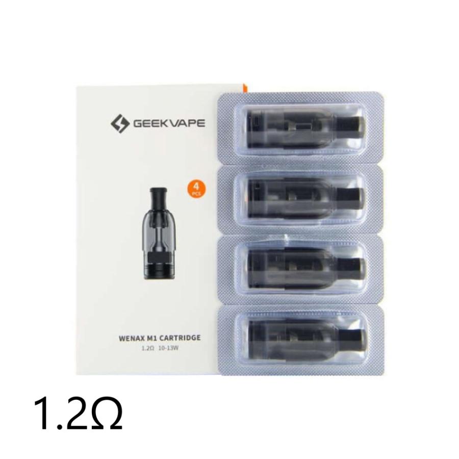 Geekvape Wenax M1 カートリッジ 1.2Ω 2ml 4個セット ポッド 交換 1.2ohm 