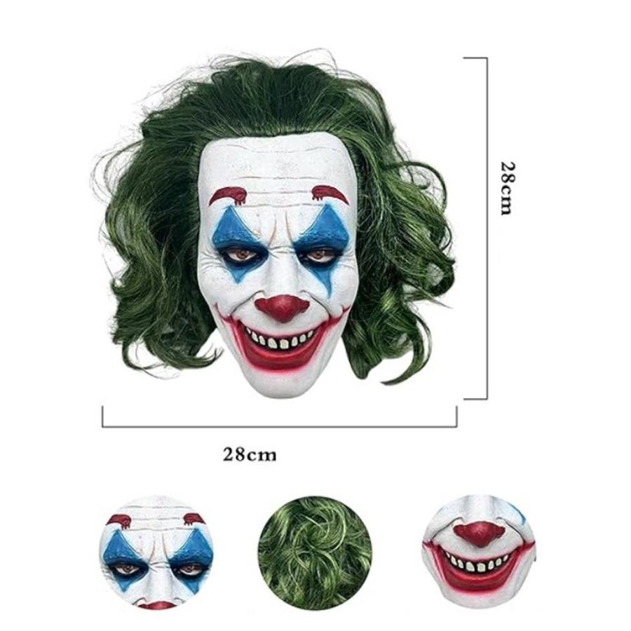 ハロウィン ジョーカー Joker ウィッグ付きマスク コスプレ 5点