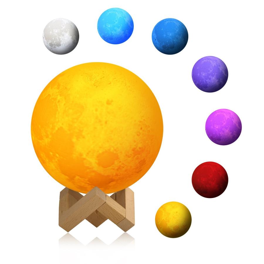 ライト 15cm 月のライト USB充電式 デスクライト ムーンライト インテリア 睡眠 癒し  7色15cm