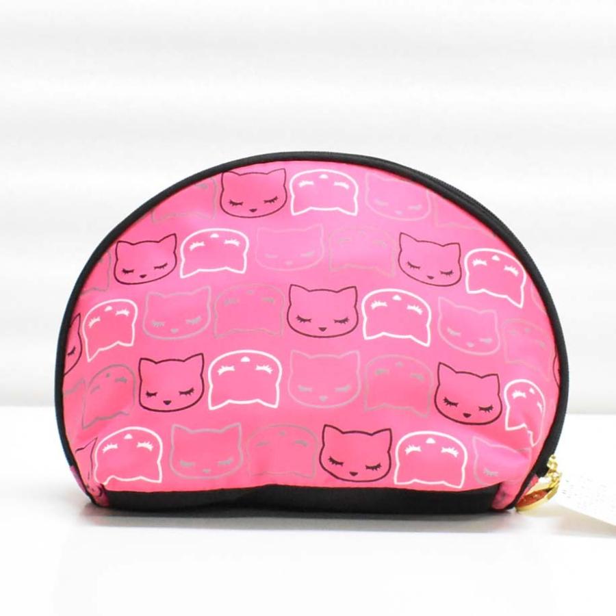 プーちゃん ポーチ 化粧ポーチ コスメポーチ トラベルポーチ 小物入れ 猫 かわいい プ  ピンク