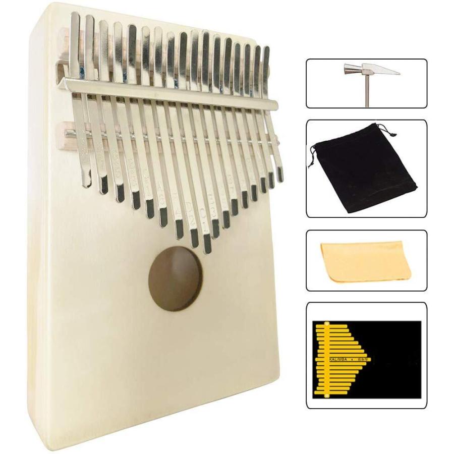 カリンバ 親指ピアノ セット かわいい 楽譜 17キー 初心者 チューニング 17音