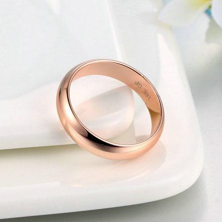 指輪 シンプル ローズゴールド リング 18k メッキ アクセ ファッション 17.5mm