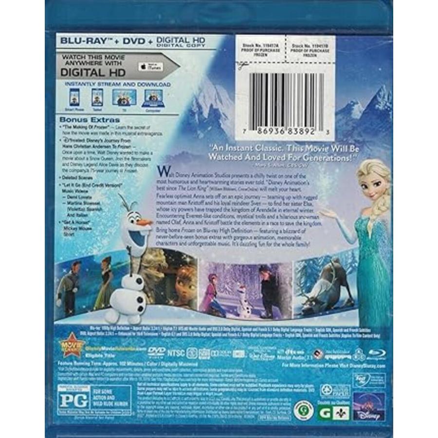 アナと雪の女王 Frozen ディズニー 英語版 海外版 Blu-ray DVD アニメ