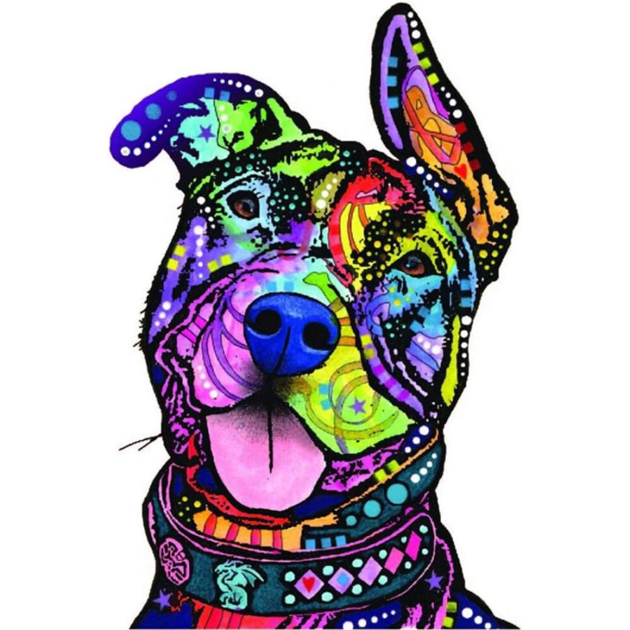 ディーン ルッソ 犬 ピットブル カー ステッカー 2枚セット デカール シール 車 PC 