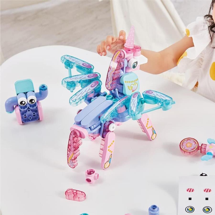 BOTZEES GO! ユニコーン 知育ブロック ロボットおもちゃ 114ピース 3歳