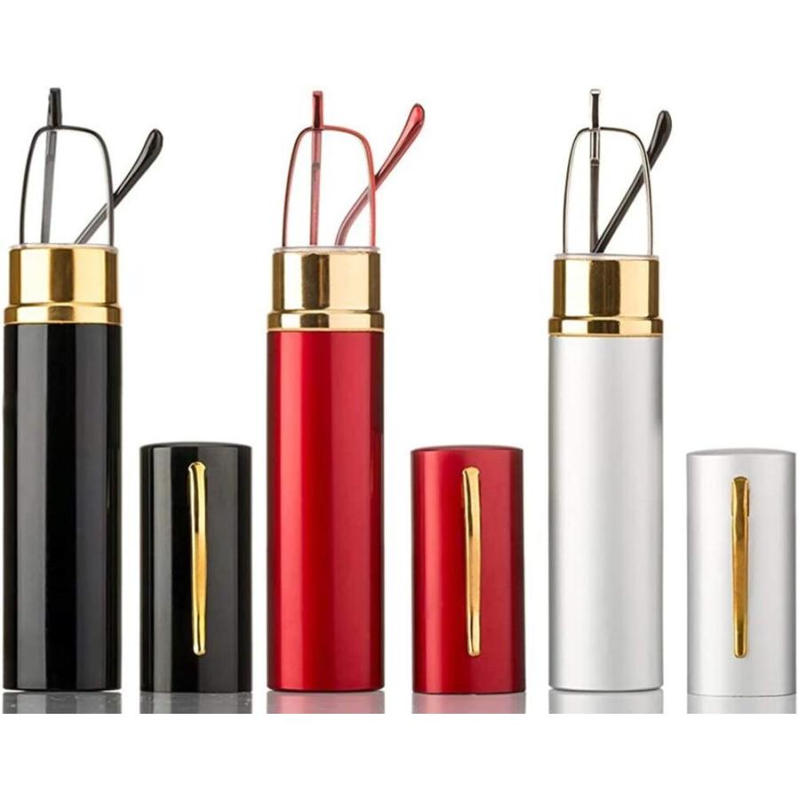 REAVEE 3個 老眼鏡 ケース付き スリム 眼鏡 メガネ 軽量 読書 アイウェア 敬老の日  3.0