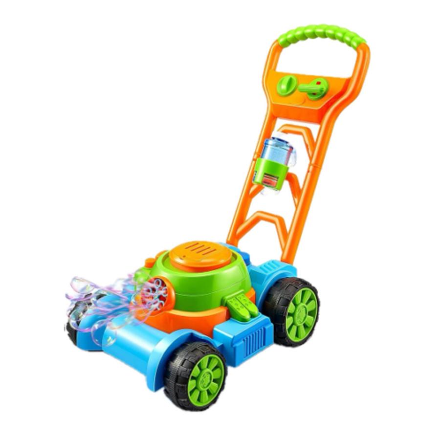 シャボン玉 おもちゃ 芝刈り機 バブルマシン 子供用 押して遊べる 屋外 キッズ プレゼ  ブルー