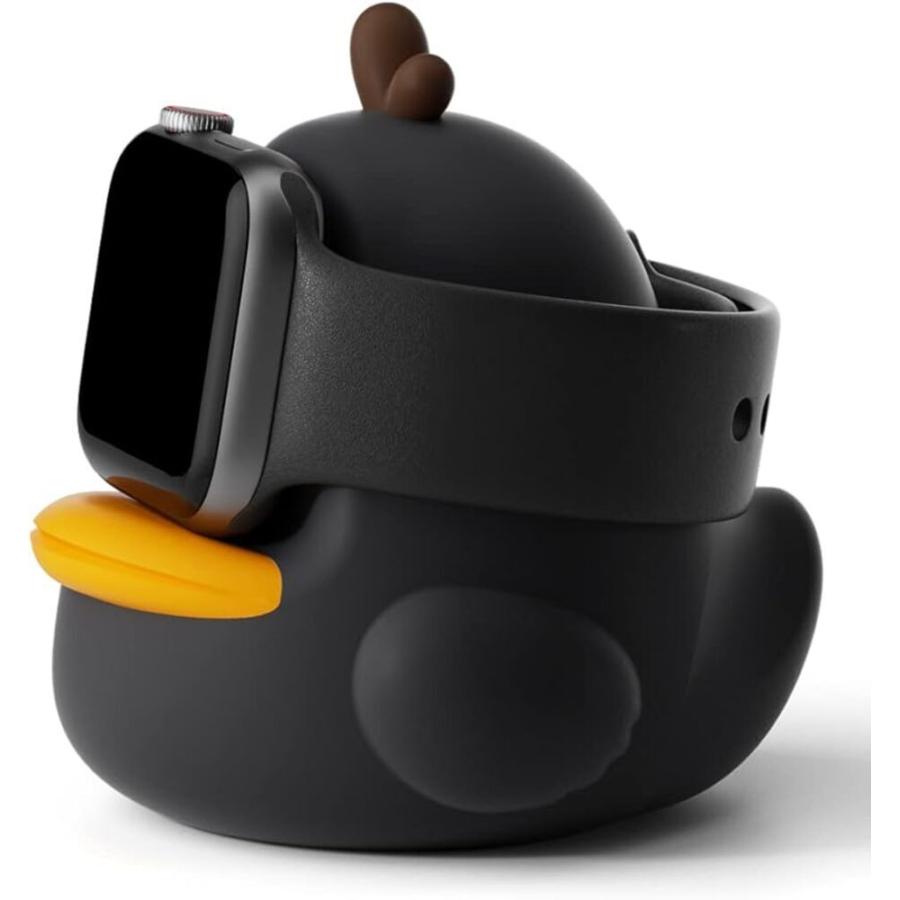 おしゃれ 人気 Qi かわいい 軽量 充電 apple シリコン素材 卓上スタンド 横  black