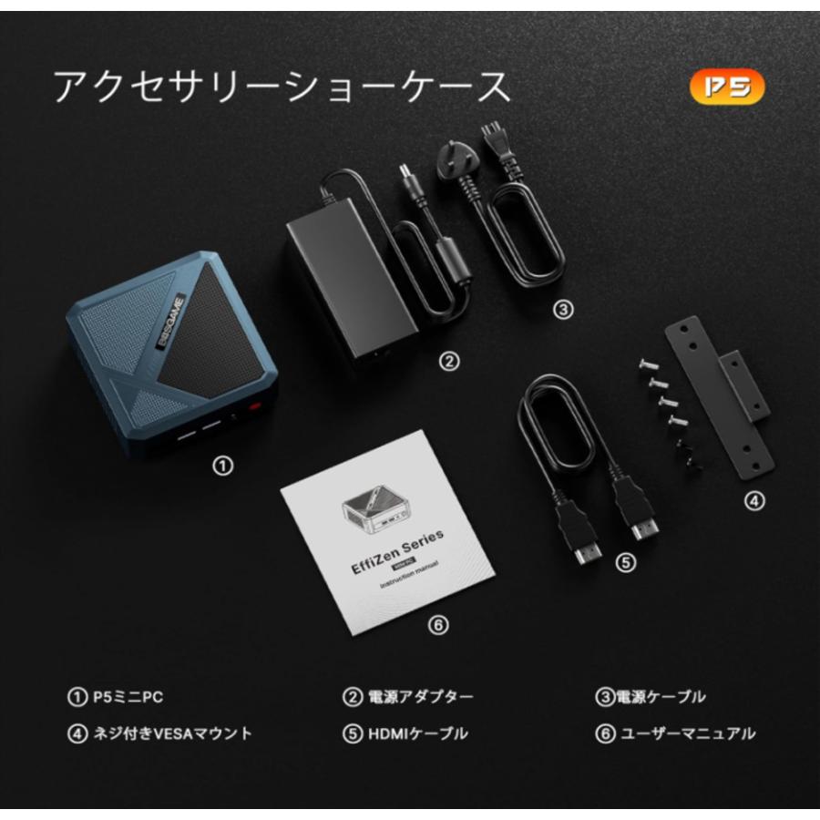 Mini PC Ryzen 5 6600H メモリー DDR5 24GB SSD 512GB : パンダ雑貨店