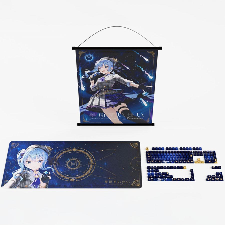 星街すいせい HYTEコラボ キーキャップ　ホロライブ 即納新品】HYTE Hoshimachi Suisei Keycap + Mouse Pad 初回限定版