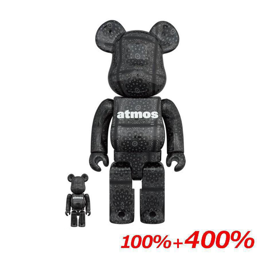 その他 BE@RBRICK atmos BANDANA 100% 400%  BLACK MEDICOM TOY BE@RBRICK atmos BANDANA 100% & 400% BLACK 21SS-S