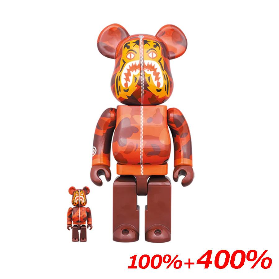 BE@RBRICK BAPE(R) CAMO TIGER 100％ & 400％ ［RED］ベアブリック