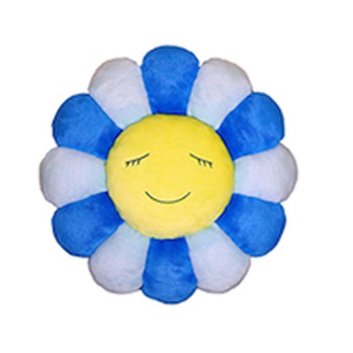 村上隆 お花 フラワークッション 60cm ブルー kaikai kiki