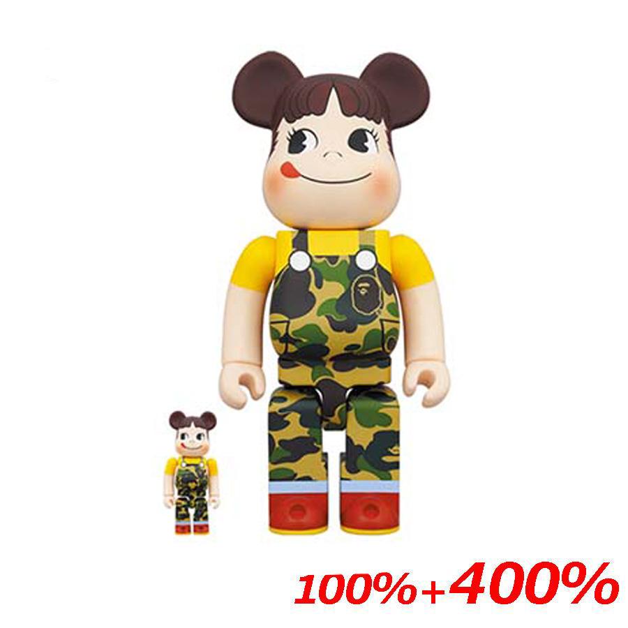 あすつく対応】BE@RBRICK BAPE(R) ペコちゃん 100％ & 400％ ［GREEN