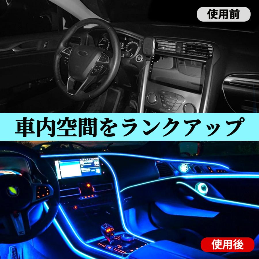 アンビエントライト ledテープライト 車 ファイバーライト USB 3m LEDテープ 車内 LEDライト 有機ELワイヤー led ライト ネオン｜pandora-moments｜15