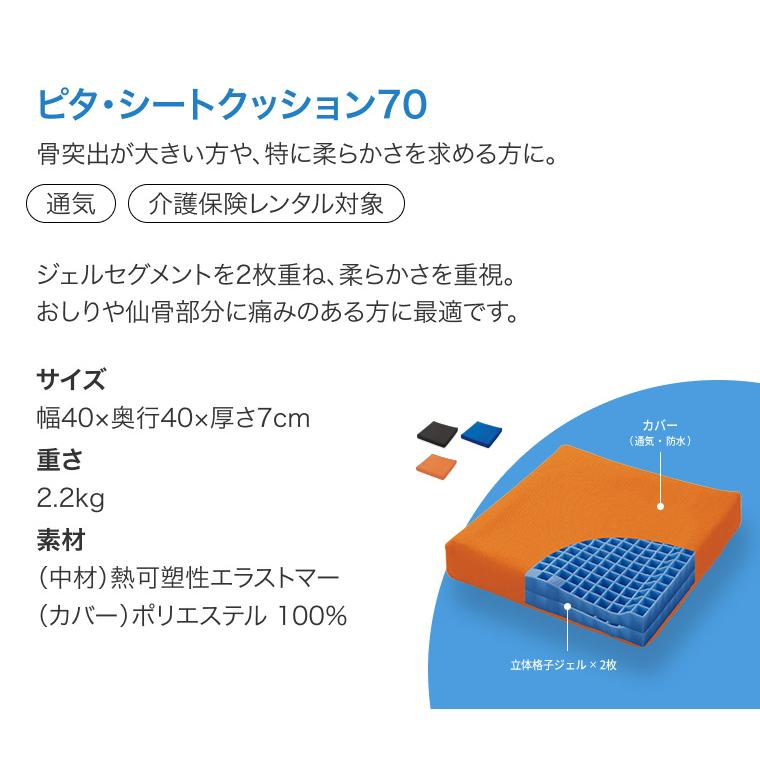 すべらない 車椅子用 PITA シートクッション W70 厚み7cm 未使用品 すべらない 車椅子用 PITA シートクッション W70 厚み7cm 未使用品