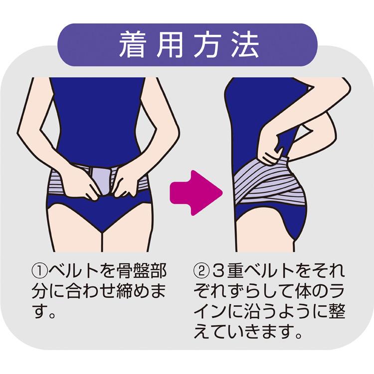 骨盤ベルト レディース骨盤3 M〜L LL〜3L セルヴァン │ 骨盤