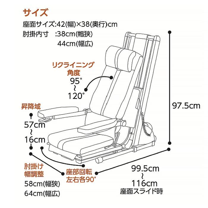 座椅子 電動 高齢者 座いす 電動昇降座椅子 独立宣言 暖らん DSDAR