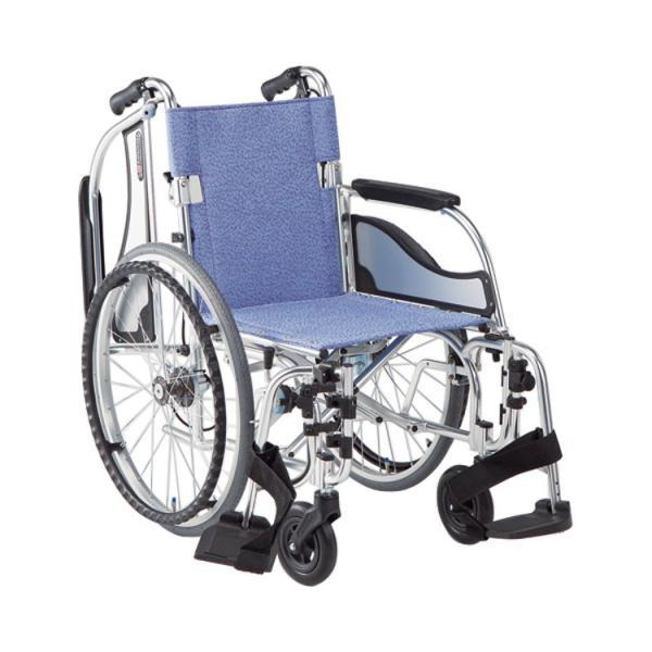 アルミ自走式車椅子 エアリアル MW-SL31B 介助ブレーキ付 座幅40cm E-2