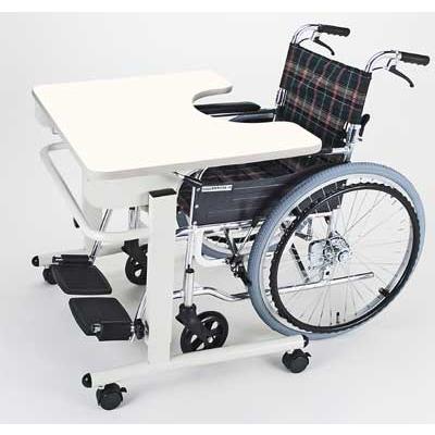 テーブル 車椅子 安心テーブル ANT-01NW マキテック │ ベッドテーブル 介護用品 高齢者 車いす用 車イス用 オプション 家具 便利グッズ 車椅子関連 机 デスク_2
