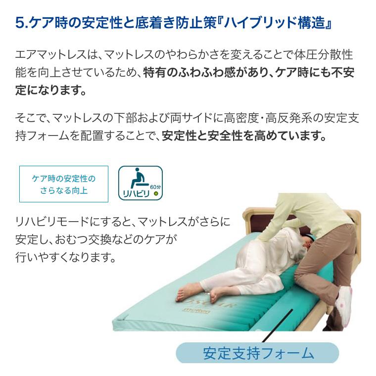 マットレス シングル 介護 体圧分散型エアマットレス オスカー コンパクト収納タイプ エアタイプ) レギュラー 幅83cm×長さ193cm×厚さ17cm MOSC83A モルテンの画像