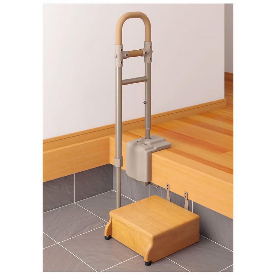 安寿 ATTOGRIP（アットグリップ） AT-E-200 531-089 対応段差15〜35cm （踏み台別売り） アロン化成 │ 手すり 手摺り 立ち上がり補助 サポート 介護用品